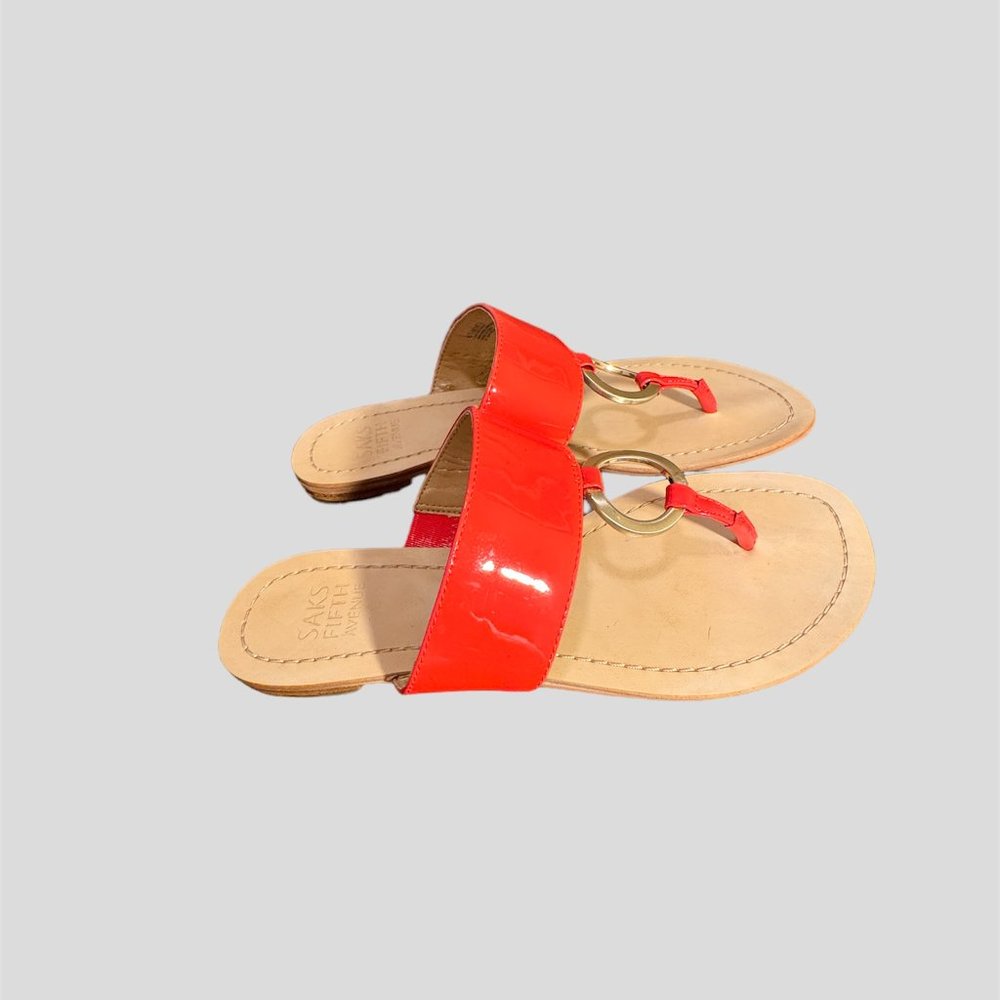 Saks Fifth Avenue hot pink size 6.5 slipper sandal